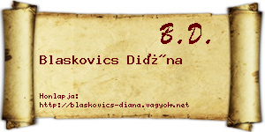 Blaskovics Diána névjegykártya