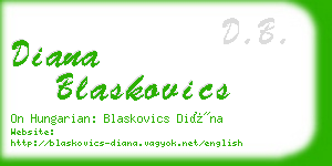 diana blaskovics business card